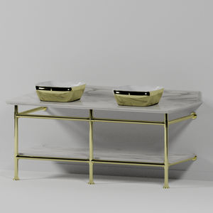 chrome washbasin stand