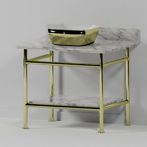 chrome washbasin stand