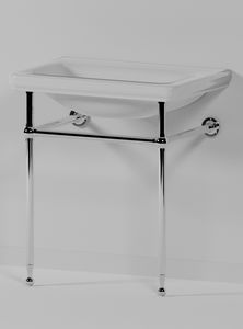 chrome washbasin stand