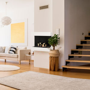 bioethanol fireplace / contemporary / open hearth / 3-sided