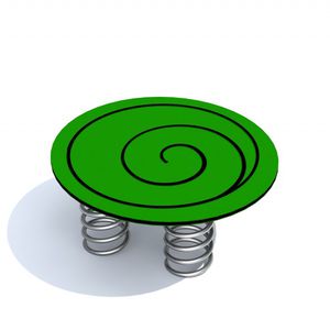 HDPE spring rocker / stainless steel / nature / 1-seat