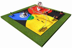 playground play structure / plastic / metal / modular