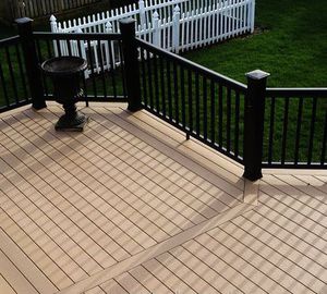WPC deck boards / wood look / durable / made from recycled materials