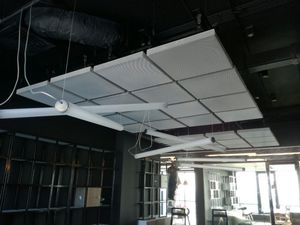 Baffle open ceiling: acoustic baffle 100% Recyclable - CEIR