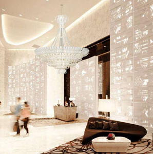 contemporary chandelier / metal / glass / LED
