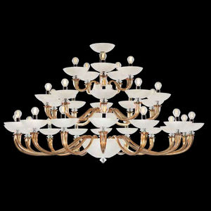 traditional chandelier / metal / glass / LED