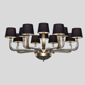 contemporary chandelier / glass / metal / fabric
