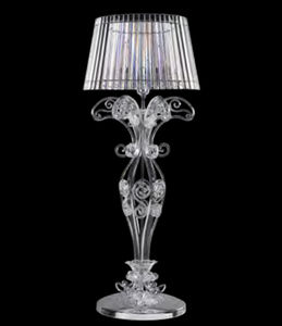 table lamp / traditional / crystal / transparent