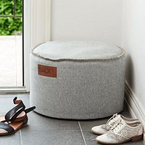 contemporary pouf / synthetic fiber / round / rectangular