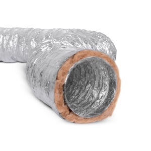 flexible air duct / polyester / thermally-insulated / for fire protection