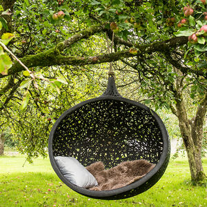 contemporary hanging chair / with removable cushion / polyurethane / basalt fiber