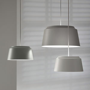 pendant lamp / contemporary / steel / white