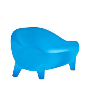 contemporary armchair / polyethylene / recyclable / illuminated