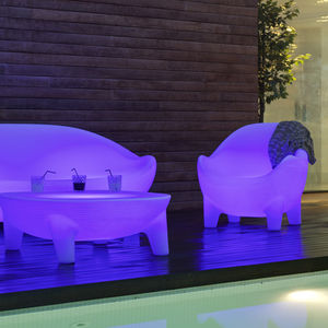 contemporary armchair / polyethylene / ergonomic / recyclable