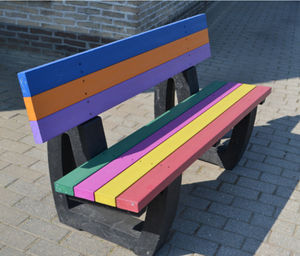 contemporary public bench