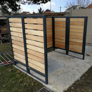 wood trash bin enclosure 1