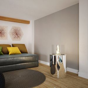 bioethanol fireplace / contemporary / open hearth / central