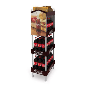 bottle display rack / metal / for shops