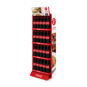 bottle display rack / metal / for shops