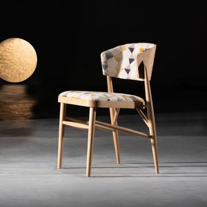 contemporary chair / upholstered / ergonomic / fabric