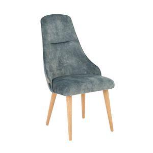 contemporary chair / upholstered / fabric / natural oak