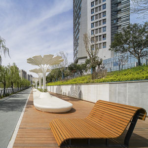 contemporary public bench