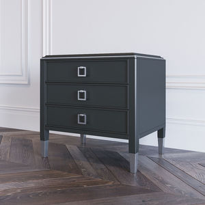 contemporary bedside table / ash / ash base / rectangular