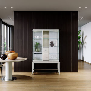 traditional display case / glass / lacquered wood