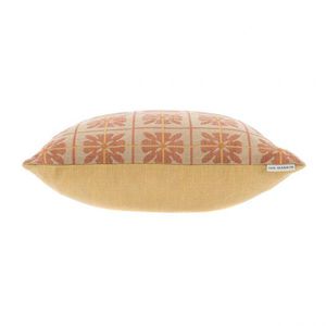 square cushion / patterned / linen / cotton