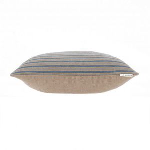 square cushion / striped / fabric / blue