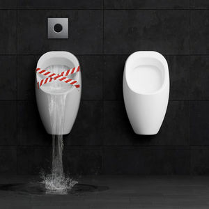 wall-mounted urinal / ceramic / commercial