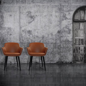 contemporary chair / upholstered / with armrests / custom