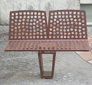 contemporary public bench