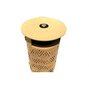 steel trash can