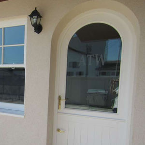 entry door / swing / wooden / security