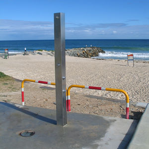 multi-function outdoor shower / stainless steel / commercial
