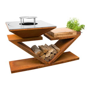 wood-burning barbecue