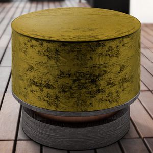 contemporary stool / ash / velvet / green