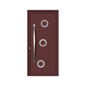 entry door / swing / aluminum / stainless steel