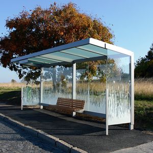 glass bus shelter