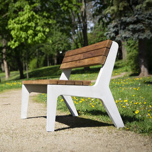 contemporary public bench