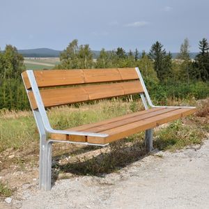 contemporary public bench