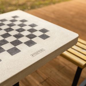 outdoor chess table