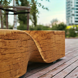 contemporary public bench
