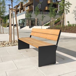 minimalist design public bench