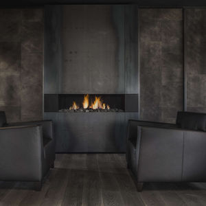 wood-burning fireplace