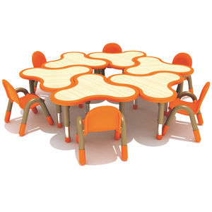 contemporary table and bench set