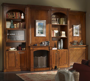 traditional living room wall unit
