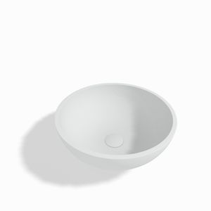 countertop washbasin / oval / Solid Surface / stone resin