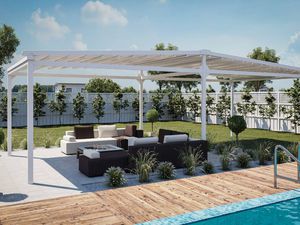 self-supporting pergola